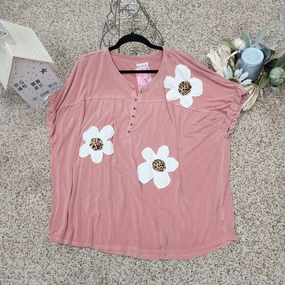 Wonderly Tops - 3496 Size XXL Wonderly Upcycled Mineral Washed Oversized Top.
